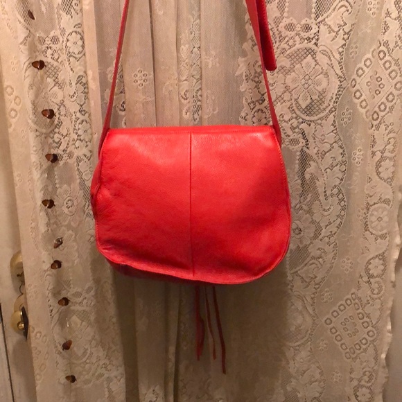 VIOLETA-BEAUTIFUL!CORAL LTHR LONG SHOULDER STRAP - Picture 9 of 10